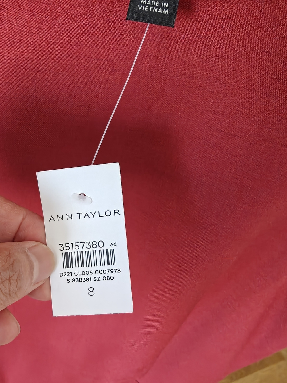 Ann Taylor Brick Red Sleeveless Sheath Midi Dress - Picture 5 of 6